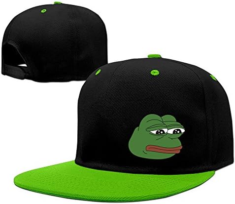 HIPOP Pepe The Frog Contrast Color Hip Hop Baseball Cap With KellyGreen