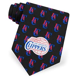 Men's Los Angeles Clippers Logo Silk Tie by NBA in Black