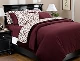 Pinzon 160-Gram Printed Flannel Full/Queen Duvet Cover, Orchid Floral
