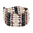 Magnetic Wrap Necklace/Bracelet - Purple with Freshwater Pearls - 32 Inches in Length