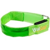 WalGap(TM) LED High Visibility Flashing Safety Armband Cycling Jogging Walking Reflective LED Armband (Green)