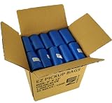 1000 Patented Dog Pet Poop Bags, 50/20 Refill Rolls Bulk Waste Bag (blue)