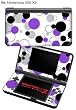 Nintendo DSi XL Skin - Lots of Dots Purple on White by WraptorSkinz
