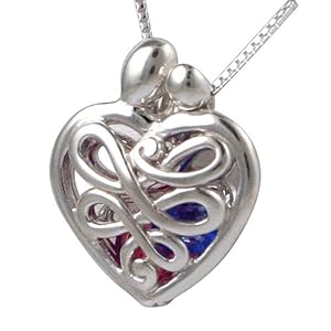 Loving Family® Sterling Mother's Heart Gift Locket with Set of 12 Birthstones - Small