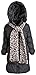 Sportoli Girls Hooded Warm Winter Long Puffer Bubble Coat with Matching Scarf