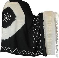 Shawls and Wrap Tie Dye Wool Gifts For Mother India Dresses 80 x 35 inches (tdswl370)