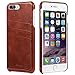 iPhone 8 Plus Case,iPhone 7 Plus Case,Benuo[Card Slot Vintage Series] Premium Genuine Leather Card Case,3 Card Slots, Ultra Slim, Soft Leather Cover for iPhone 8 Plus/7 Plus 5.5 inch(Brown)