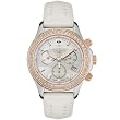 Zodiac Women's ZO7613 Aviator Collection Air Dragon Chronograph White Leather Watch