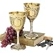 The King's Royal Chalice Embossed Brass Goblet