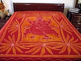 COTTON TWIN BED SHEET BEDCOVER GANESHA TAPESTRY THROW