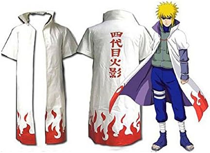 Foocc Naruto 4th Yondaime Hokage Cosplay Costume Cloak Size M