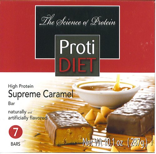 Protidiet Supreme Caramel (With Chocolate) High Protein Bars (Box of 7) by Pro-Amino Protidiet