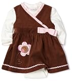 Best Price Little Bitty Baby-Girls Infant Jumper Set With Flower, Brown/Pink, 12 Months