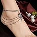 Sandistore 1PC Womens Beach Barefoot Sandal Foot Turquoise Jewelry Anklet Chain Tassel