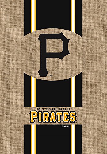 Evergreen Burlap Pittsburgh Pirates Garden Flag, 12.5 by 18 inches