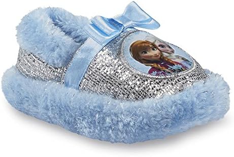 Disney Girls Frozen Scuff Slipper Blue Silver Small 5/6