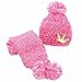 Baby Hood Scarf, Misaky Winter Baby Kids Girls Boys Warm Woolen Coif Caps Hats (Hot Pink)