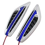 Automotive Enhancement Blue Lens LED Roadster Coupe Turbo Racing Car SUV Truck Air Hood Bonnet Side Marker Turn Signal Vent Sport For Acura RL TL TSX ZDX MDX RDX RSX Integra Legend Infinity FX35 FX37 G25 G37