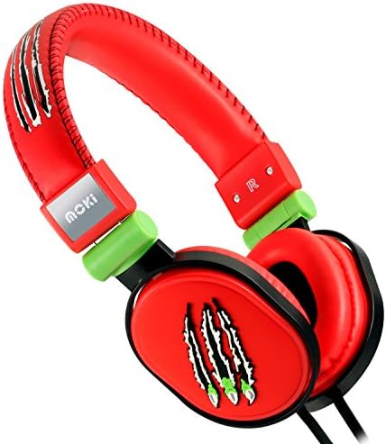 Moki ACCHPPOB Claw Soft Cushion Headphones, Red