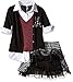 Beautees Girls' 2 Piece Collar Cuff with Skirt and Matching Tie