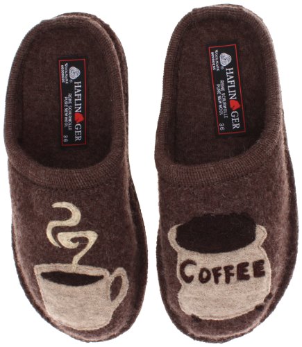 HAFLINGERCoffee Unisex Wool Slippers