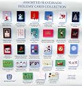 27 Elegant Hand Crafted Holiday Cards with Matching Self-Seal Envelopes , Burgoyne Christmas Card , Handmade Greeting Cards Collection with Decorative, Reusable Organizer Box