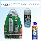Purosol PUOC-10070 Optical Cleaning Combo Kit with 1oz & 4oz Spray, Small & Large Cloth, 3.75 oz BlowOff Air Duster and Microfiber Easy Screen Shammy