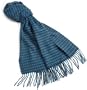 V Fraas Women's Houndstooth Muffler,Black/Teal,One Size