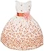 Floral Spring Easter Flower Girl Dress in Fuchsia Aqua Orange 2-12.
