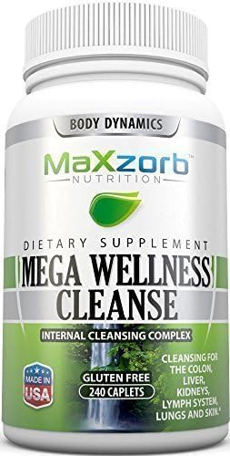 Body Dynamics 240 Caplets Mega Wellness Cleanse Internal Cleansing Complex by MaXzorb Nutrition