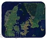 Denmark Satellite Map Mouse Pad