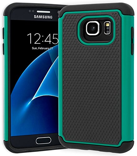 Galaxy S7 Case, Joyous Heavy Duty Slim Fit Hybrid Armor Premium Dual Shock Rubber Silicone Cover with Hard Protective Case for Samsung Galaxy S7 (green)