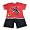 Mishmish - Infant Boys Short Sleeve Short Set, Red, Light Blue, Navy (Size 6Months)