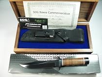 SOG Knives Seki Japan S1C Commemorative 20th Anniversary Bowie With Walnut SOG Presentation Box And Certificate Of Authenticity