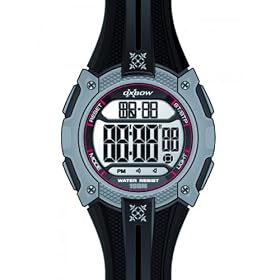 Oxbow - 4529501 - Montre Homme - Quartz Digital - Cadran Noir - Bracelet Plastique Noir