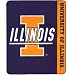 Apparel : University of Illinois Fighting Illini 50``x60`` Stripes Series Royal Plush Blanket Throw