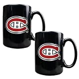 NHL Montreal Canadiens Two Piece Black Ceramic Mug Set - Primary Logo
