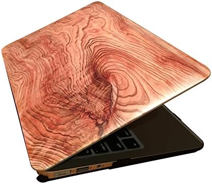 MacBook Air 13 Case, Wooden Pattern Rubber Coated Hard Case Cover for Laptop 13.3 inch Shell A1466/A1369