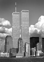 World Trade Center (New York City, B&W) Art Poster Print - 24" X 36"