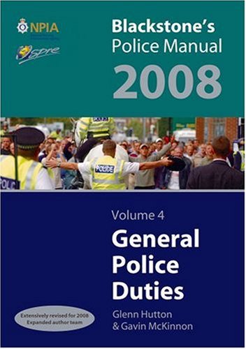 Buy General Police Duties 2008: v. 4 (Blackstone's Police Manuals) online at Discounted New and Used prices. Delivered to your door with Childrens Toyshop.com