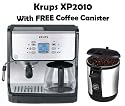 Krups XP2070 Coffee and Espresso Machine with FREE Bean Vac Coffee Canister