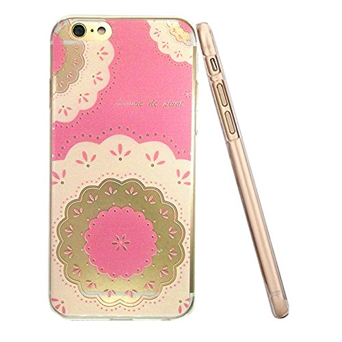 iPhone 6/6S Plus Case, iRonsnow(TM) Ultra Thin Clear Art Pattern Crystal Gel TPU Rubber Flexible Slim Soft Case for iPhone 6/6S Plus 5.5"-Retail Package-18 Designs(Design 3)