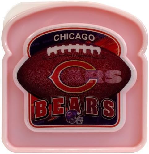 LaMi Products NFL Team Licensed BPA Free Anti Squish Sandwich Storage Box, Bears