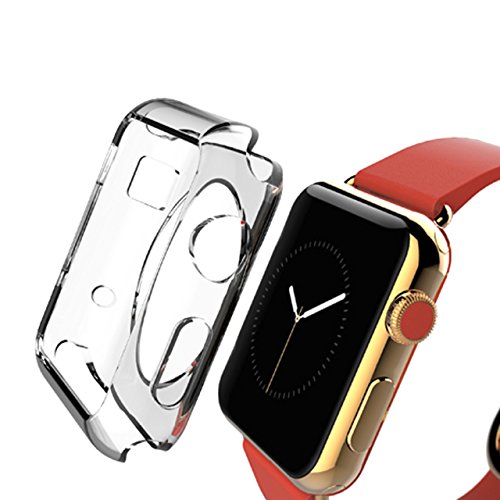 Yoption Apple Watch Cover and Screen Protector Yoption Apple Watch Screen Protector Premium Tempered Glass Screen Protector Film And Apple Watch Case TPU Transparent Full Body Apple Watch Cover for Apple Watch 38mm (38mm)