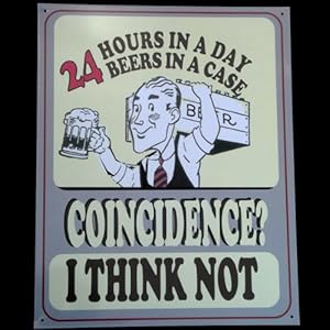 24 Hours in a Day 24 Beers in a Case Coincidence Tin Sign Vintage Metal Poster 24 Hours in a Day 24 Beers in a Case Coincidence Tin Sign Vintage Metal Poster