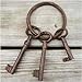 Pirate Ship Skeleton Jail Keys Set - Cast Iron Costume Prop