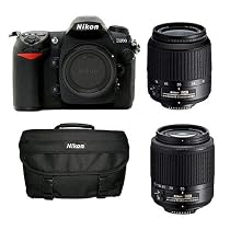 Nikon D200 10.2MP Digital SLR Camera + Nikon 18-55mm f/3.5-5.6G AF-S DX ED Zoom Lens + Nikon 55-200mm f/4-5.6G ED AF-S DX Zoom Lens + Nikon SLR Gadget Bag (Camera & Lenses Refurbished by Nikon U.S.A.)