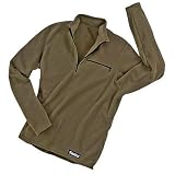 TAIGA Men's Polartec Microfleece Long-sleeved Zip Shirt, Olive, MADE IN CANADA