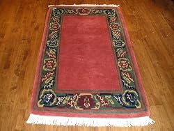 Handmade Tibet Rug with Bidjar Border 3'4"x5'8"