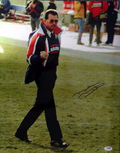 Mike Ditka Autographed Chicago Bears 16x20 Photo Giving the Finger PSA/DNA